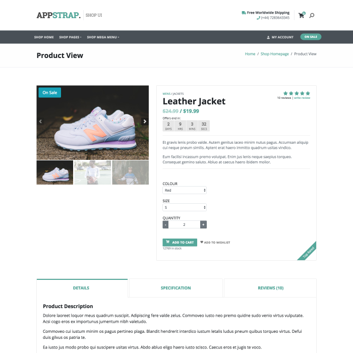 shop-product page thumbnail